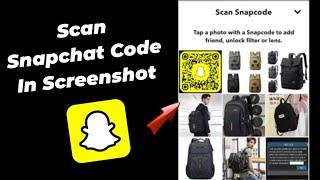 How to Scan a Snapchat Code in a Screenshot