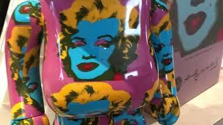 Unboxing my first 1000% BearBrick Andy Warhol, Marilyn Monroe collectible toy