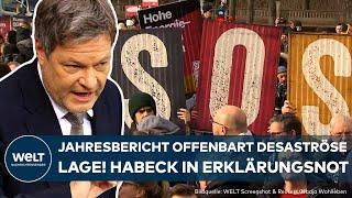 DEUTSCHE WIRTSCHAFTSKRISE: Vernichtender Jahresabschlussbericht! Robert Habeck in Erklärungsnot