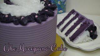 Ube Macapuno Cake / Swiss Meringue Buttercream Ube Chiffon Cake /Remake