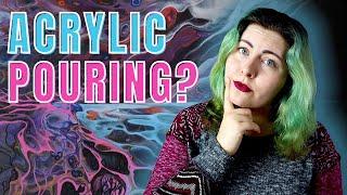 Surrealist Tries Acrylic Paint Pouring for the First Time | Create with Liza