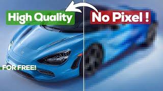 No pixel to high quality image for free! - install best upscale model ever in ComfyUi