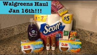 Walgreens Extreme Couponing Haul |Jan 16th| Only cost $3!!!!!