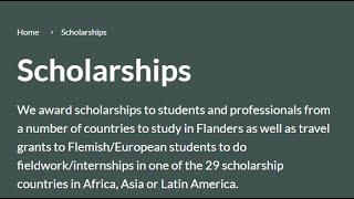 How to apply  vliruos Scholarship in Belgium.