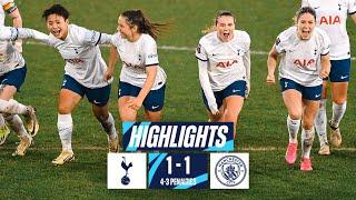 FA CUP SHOOTOUT VICTORY // TOTTENHAM HOTSPUR 4-3 MAN CITY // ADOBE WOMEN'S FA CUP QUARTER-FINAL