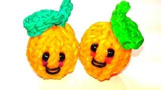 3-D Happy Orange Tutorial by feelinspiffy (Rainbow Loom)