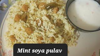 Mint soya pulav / soya mint pulav / easy cooking ideas/ @my home foods and crafts