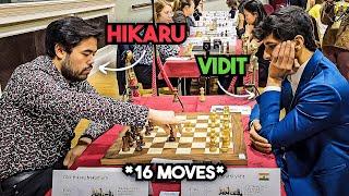 Vidit Gujrathi's shortest game at FIDE Grand Swiss 2023 | Vidit Gujrathi vs Hikaru Nakamura