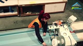 How to make a retractable awning in a factory