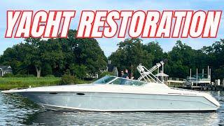 WILL IT START? | The 1992 Sea Ray 380 Sun Sport Hits The Water | Boat Restoration