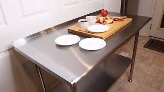 Stainless Steel Table Review | High Load Bearing with Undershelf and Backsplash for Restaurants