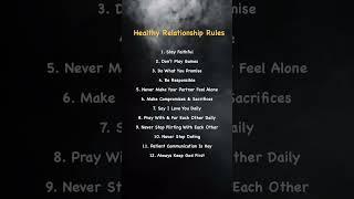 Healthy Relationship Rules.  #relationshipgoal #fyp #ytshorts #viral