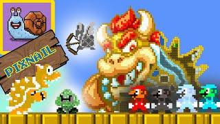 Pixnail: Mario FANTASTIC 4 but Gold BOWSER  vs Bowser Maze mayhem - Ep6 | Animation