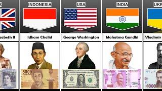 People On Banknotes From Different Countries