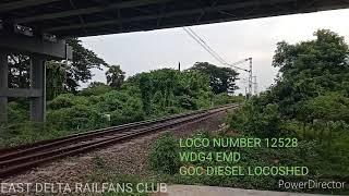 GOC WDG4 BREAK THE SILENCE BY ITS THRASHINGQ SPEED BEFORE TIRUVARUR JUNCTION