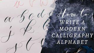 Write the modern calligraphy alphabet