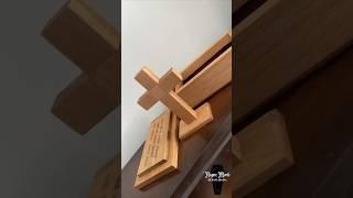 Bespoke Travel Cross & Box - Reclaimed Oak with Engraving #shorts #uppbeat