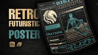 Create a Retro-Futuristic Poster in Photoshop: Step-by-Step Tutorial