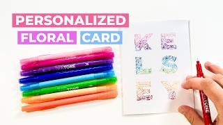 Cute DIY Floral Doodle Card