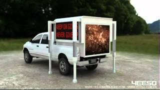 YEESO Mobile LED Billboard Box for Pickup, Pickup Advertising