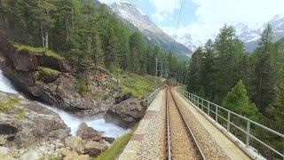  4K Tirano - St. Moritz summer cab ride, Italy to Switzerland [06.2020]