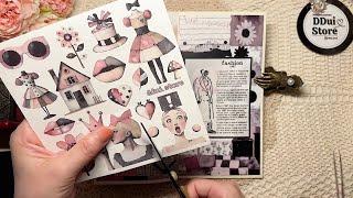 ASMR 다꾸 | 개성적인 패키지로 다이어리꾸미기 unboxing뚜이마켓 Journaling #scrapbooking vintage collage ビンテージ コラージュ