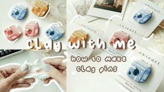 How I make clay pins with Air Dry Clay | Clay With Me 07 | Indonesia