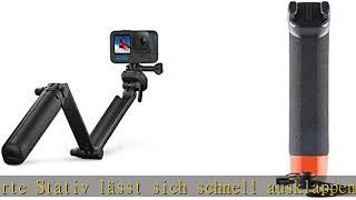 GoPro 3-Way 2.0 (Stativ/Griff/Verlängerungsarm) - Offizielles GoPro-Zubehör, AFAEM-002, Black & Han