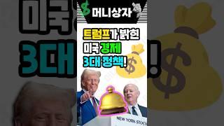 트럼프가 밝힌 미국 경제 3대 정책!