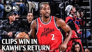 Clippers Huge Win Over the Hawks in Kawhi’s First Game Back Highlights | LA Clippers