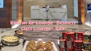 KAL - Korean Air Lounge- Business Class Airport Lounge @ LAX airport - Food Review #travelvlog #vlog