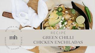 Super Easy to make Enchiladas - 5 Ingredient Green Chili Chicken