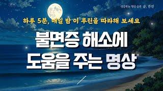 [5분 가이드 명상] 뇌를 수면모드로 전환하는 명상, 잠이 안올 때 이 명상 가이드를 따라해 보세요 #불면증해결