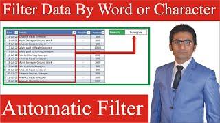 How to Auto Filter Data by Word or Character | MRB Tech Solutions