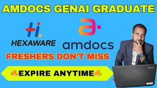 Amdocs GenAI Graduate Hackathon 2024 | Hexaware Latest Job For Freshers