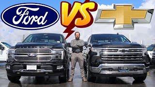 2024 Ford F-150 Platinum vs 2024 Chevy Silverado LTZ: Does Chevy Even Compete?