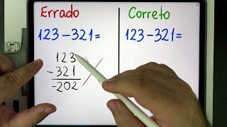  MATEMÁTICA BÁSICA DESBUGADA - 123-321 Por Que NÃO DÁ -202? | 2 Jeitos Corretos de Fazer!