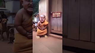 Little monk so cute  baby #so #cute #monk #cartoon #whatsapp #funny #baby #littlemonk