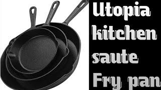 UtopiaKitchenSauteFryPan PreSeasonedCastIronSkillet Set3PieceFrying Pan6Inch, 8 Inchand 10 Inch cast