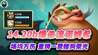 【聯盟戰棋S12】14.20b爆杀流诺姆希，场均万伤重铸一费荣光！ s12|Teamfight Tactics、云顶之弈、TFT、LOL