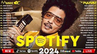 Bruno Mars, Maroon 5, Benson Boone, Ed Sheeran,Katy Perry, Miley Cyrus,Sia Billboard Pop Songs 2024