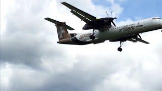 Idaho Vandals Alaska Airlines Dash 8-400 Landing Kelowna Airport