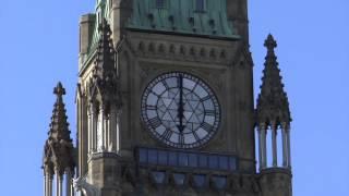 Ottawa, Ontario, Canada - Parliament Hill - Peace Tower Rings HD (2015)