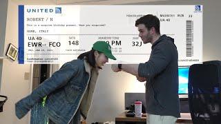 Surprise Giving my husband flight ticket to Rome, Italy as a birthday gift?!?!?!?