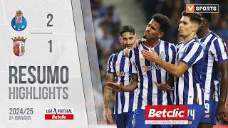 Resumo: FC Porto 2-1 Braga (Liga 24/25 #8)