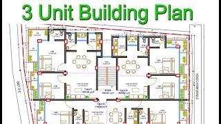 3 Unit Home Plan | Best 3 Unit Floor plan| Home plan design