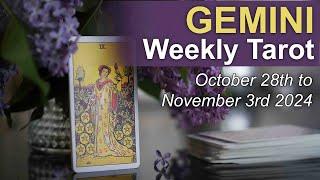 GEMINI WEEKLY TAROT READING "CHANGE OF PERSPECTIVE" October 28th to November 3rd 2024 #weeklytarot