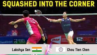 SQUASHED INTO THE CORNER | Lakshya Sen VS Chou Tien Chen