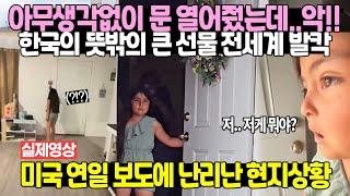 아무생각없이 문 열어줬는데..악!! 한국의 뜻밖의 큰 선물 전세계 발칵