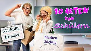 10 Arten von SCHÜLER | Markensüchtig und Streber | Clarielle und die Tik Tok Mädels